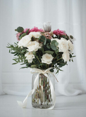 Roses with vase