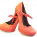 Orange Colored shoes for woman